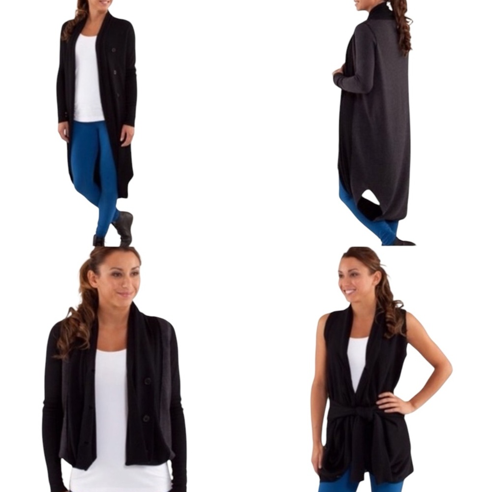 Lululemon Like New Intuition Wrap Sweater Reversible Versatile Cardigan (K-1)